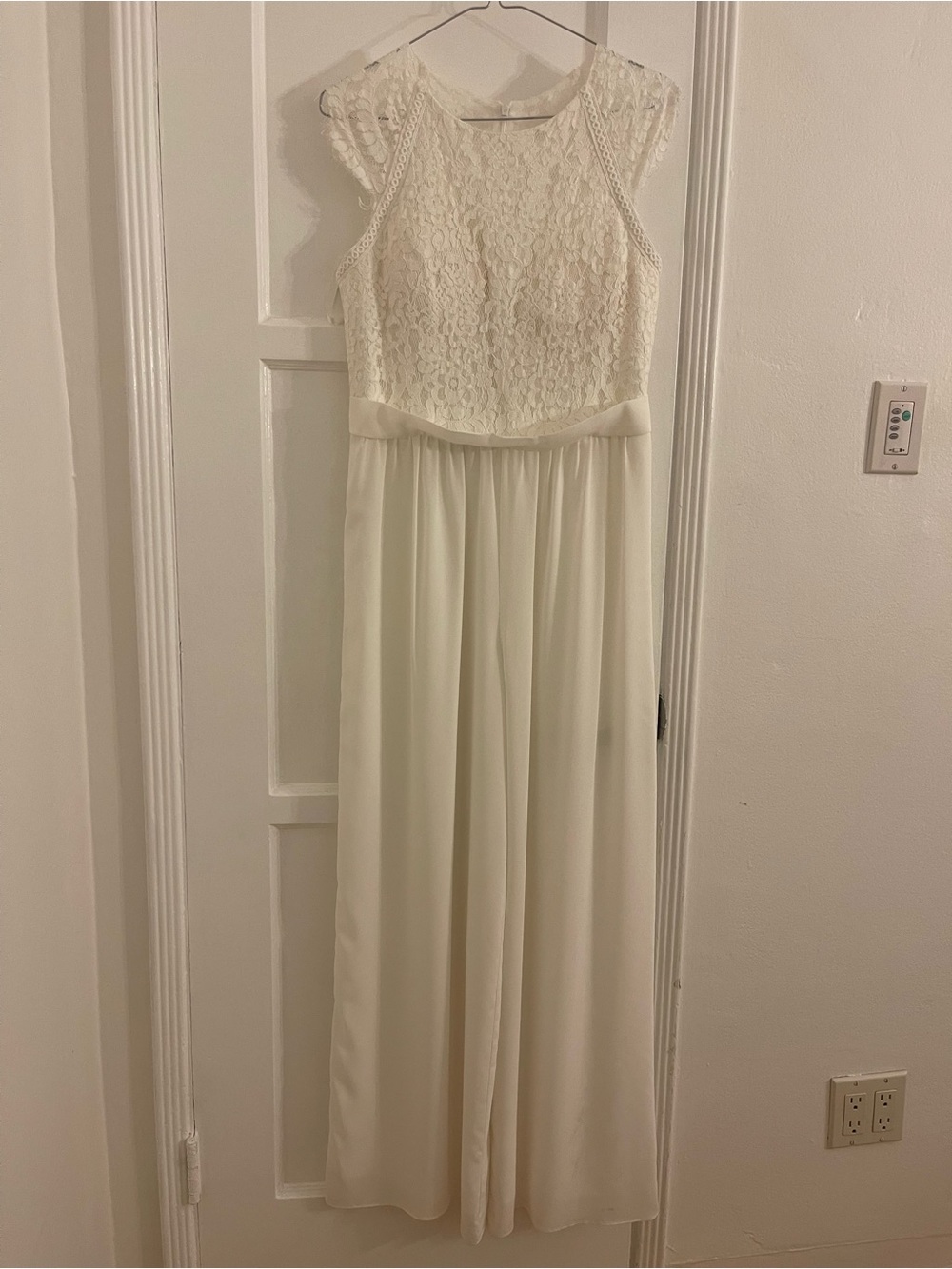 Milano Ivory Lace Bodice Maxi Dress